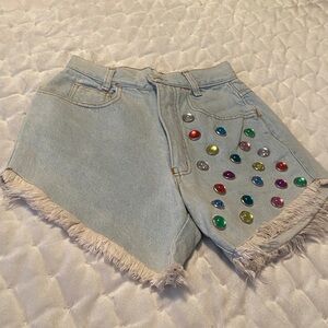 Dizzy multi color studed shorts